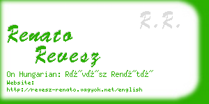 renato revesz business card